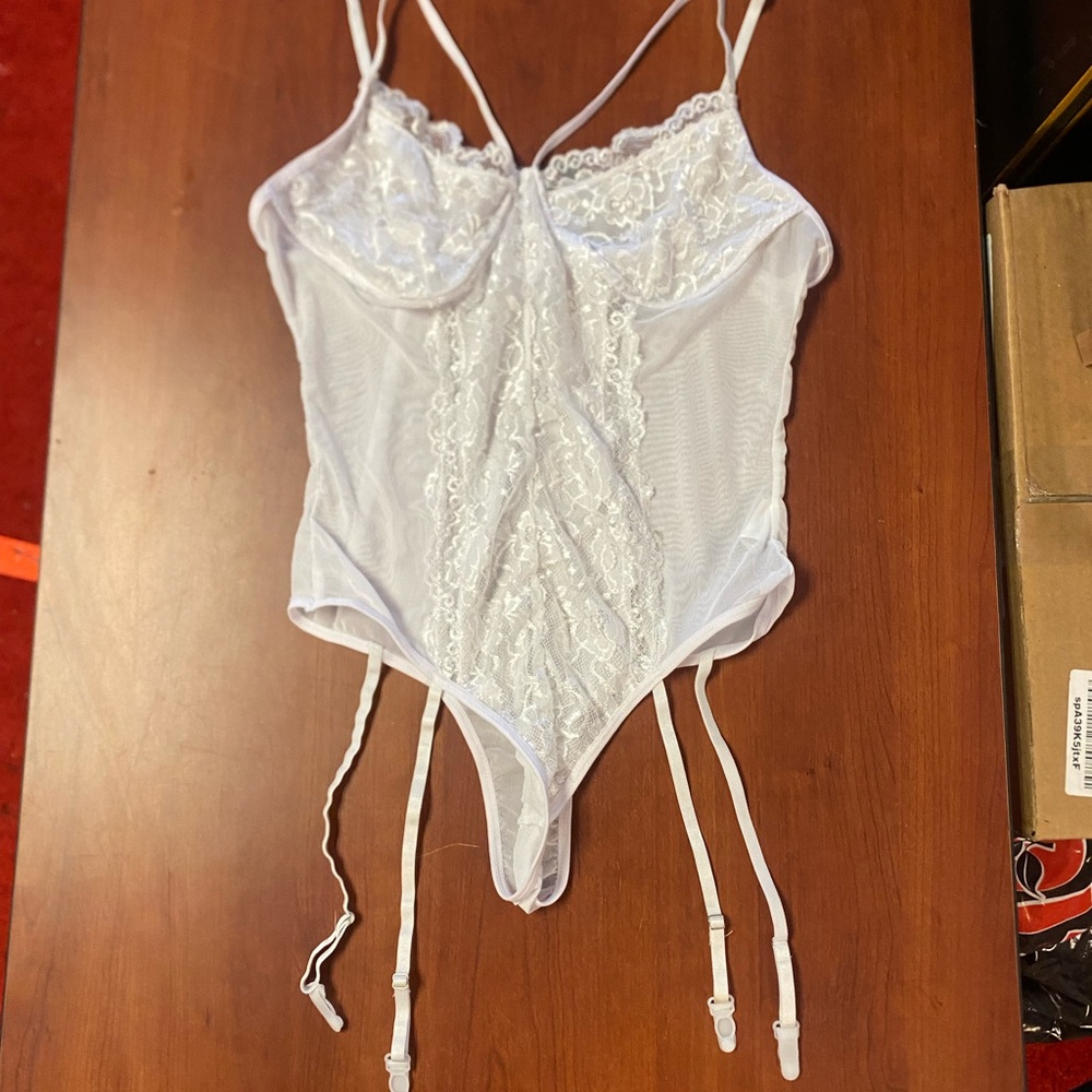 Elegant White Lace Bodysuit